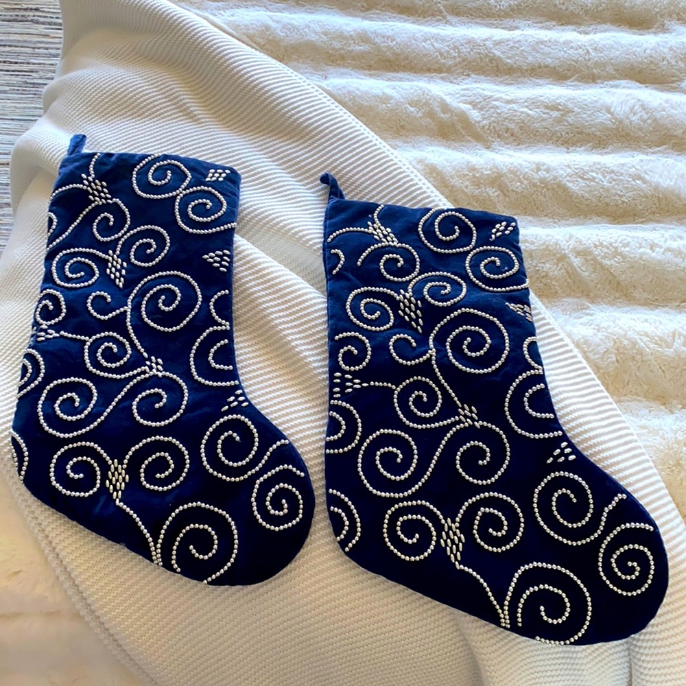 Dark Navy/Royal Blue Christmas Stockings